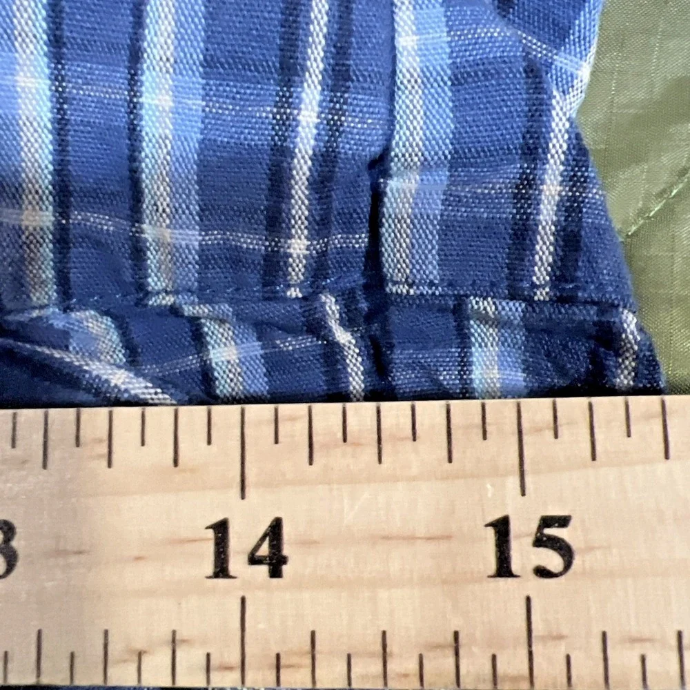 White Stag Plaid Skort Women's‎ 14 Blue Preppy Faux Wrap Skirt Built In Shorts